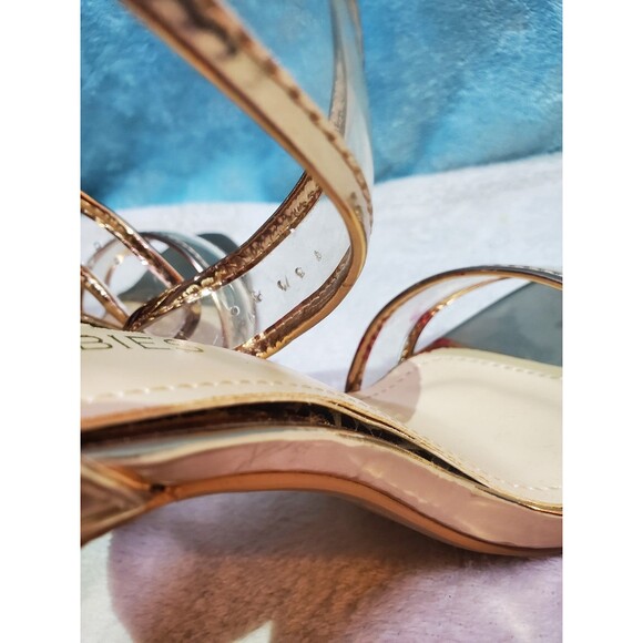 Fashion Nova 6.5 Jacobies Rose Gold High Heels 7 1/2" x 3 1/2" x 9" - Picture 7 of 8